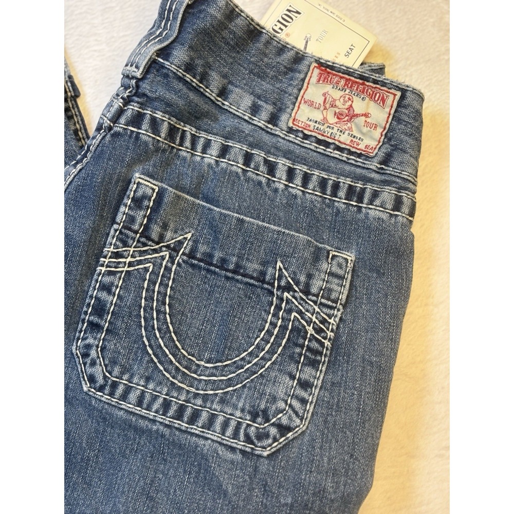 NWT Vintage True Religion Jeans Women's Sammy Big T Y2K Skinny Crop‎ Retail $264
